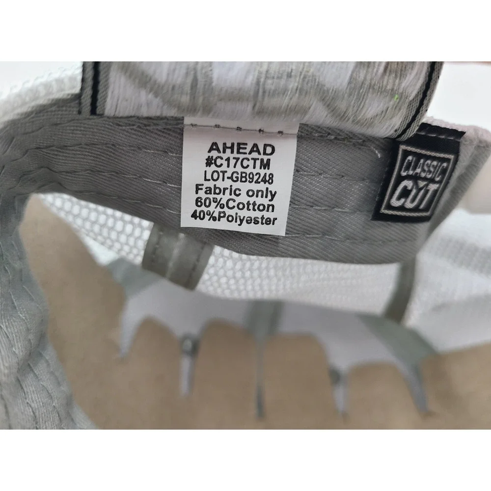 Triumph Brand Ahead Headgear Mesh Trucker Snapback Hat Cap Men Women Gray White‎